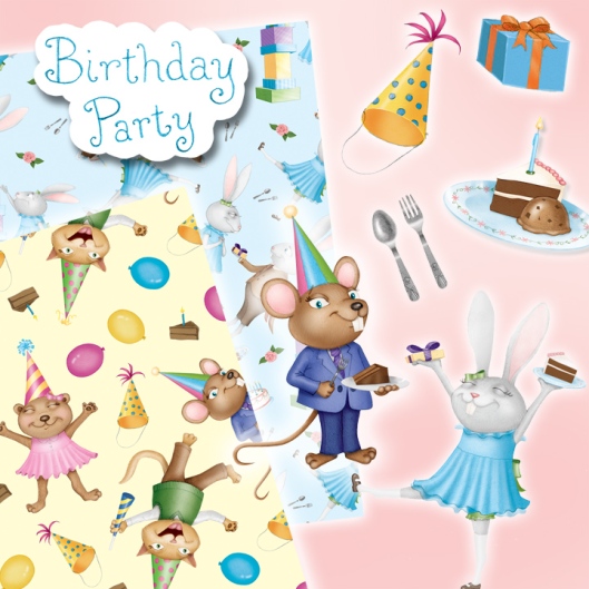 Birthday Party Digital Collection by Gina Matarazzo
