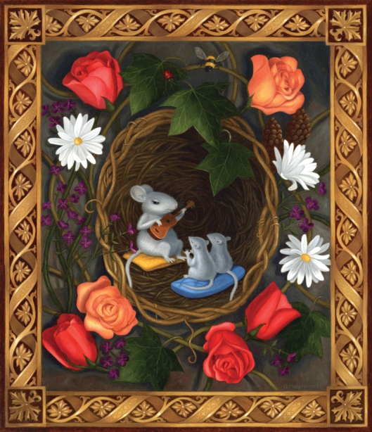 "The Nest" by Gina Matarazzo (Oil on Clayboard, 14" x 16 1/2")