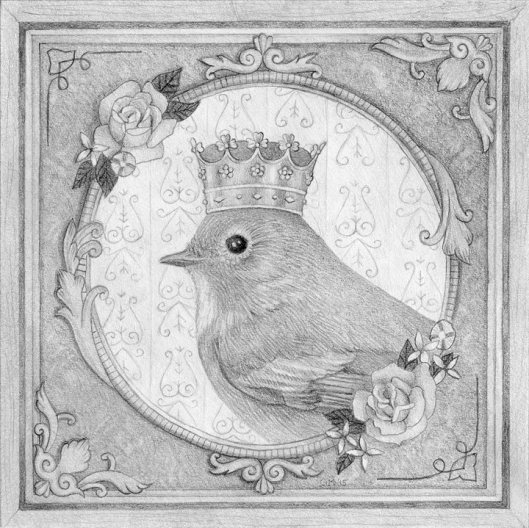 "Queen Birdy" (Pencil on Paper)